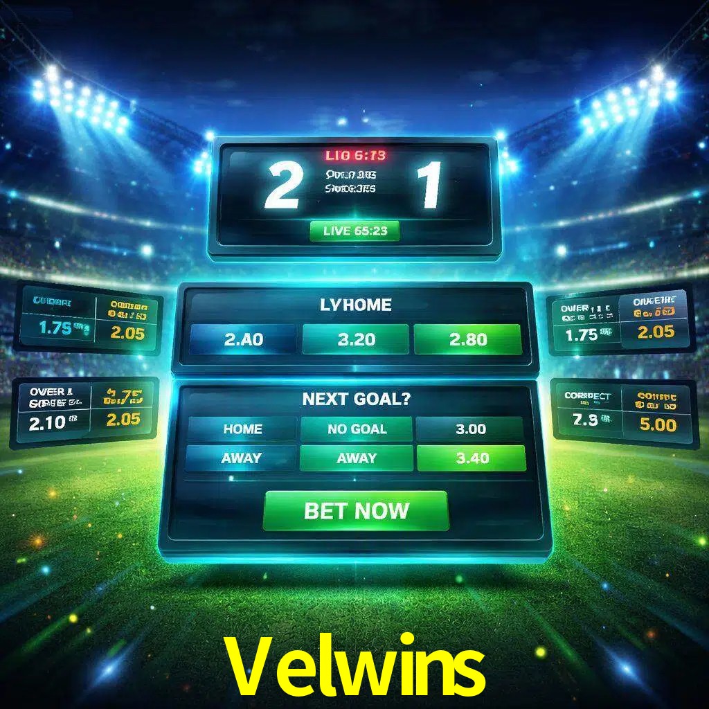 Vista de apuestas en vivo Velwins durante un partido en curso