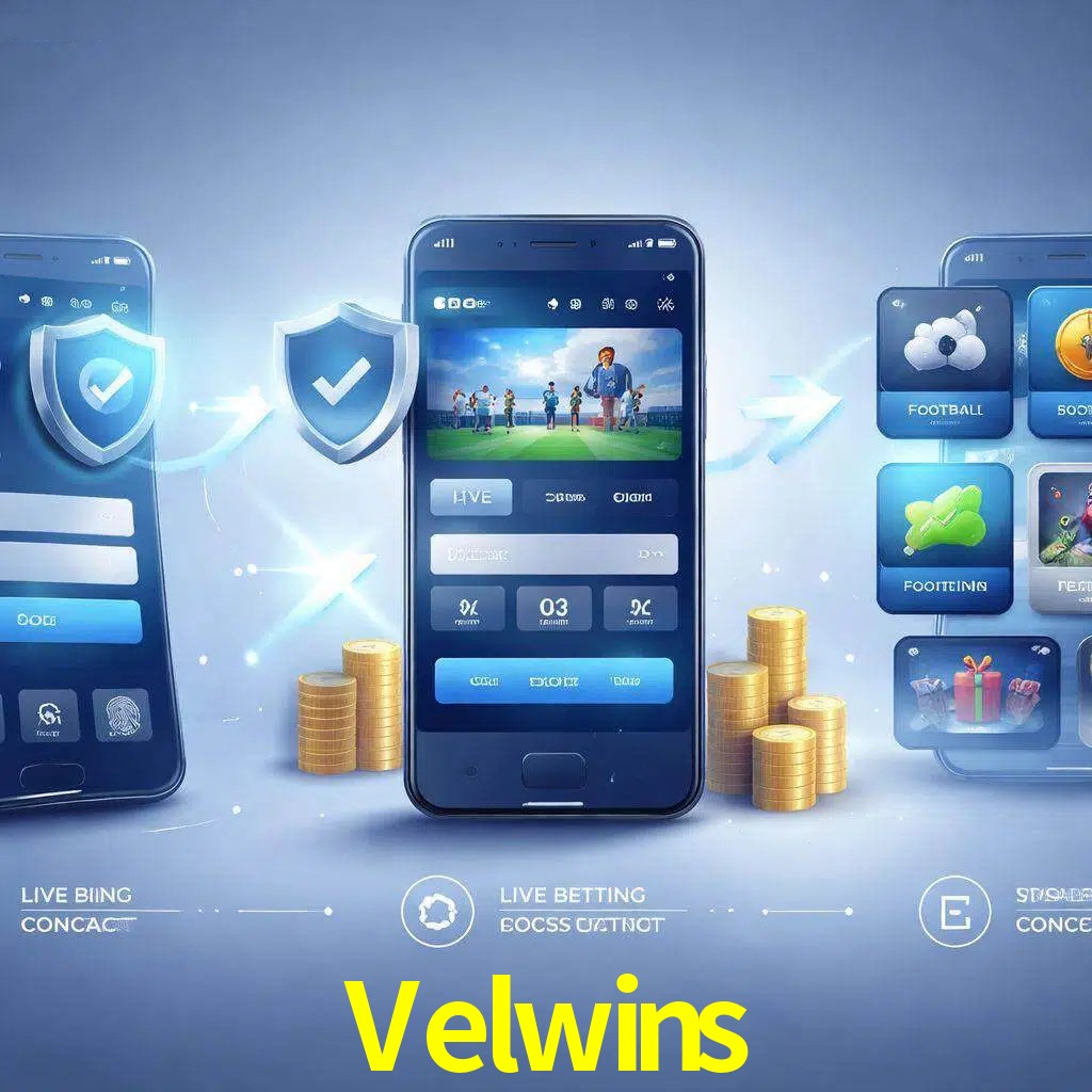 Pasos de acceso a la app Velwins en pantalla de teléfono móvil